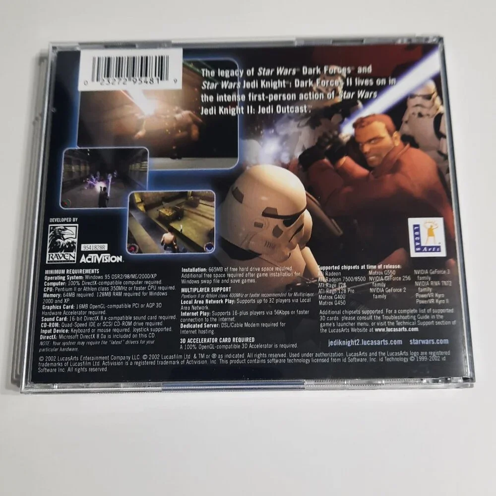 Star Wars Jedi Knight II Jedi Outcast PC CD-ROM 2004 Tested Working